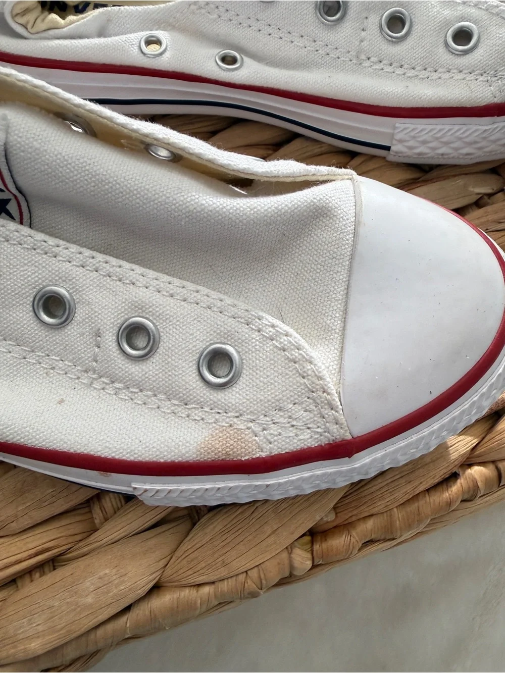 Converse All Star Shoreline Slip-On Sneakers - White - Size 3 US Junior